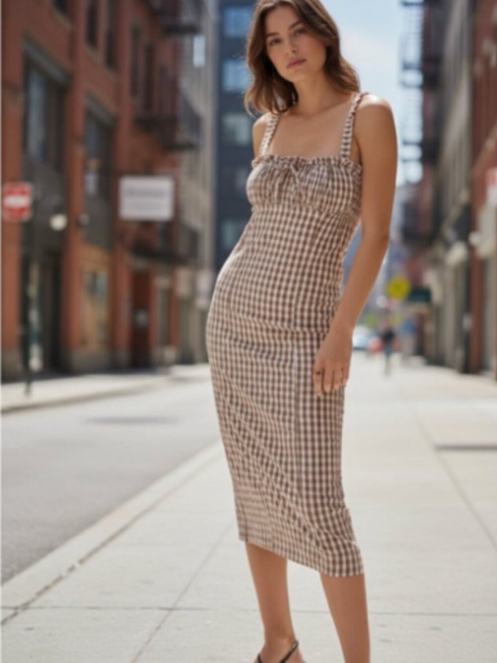 Free People Lucinda Plaid Midi Dress In Lavender Combo